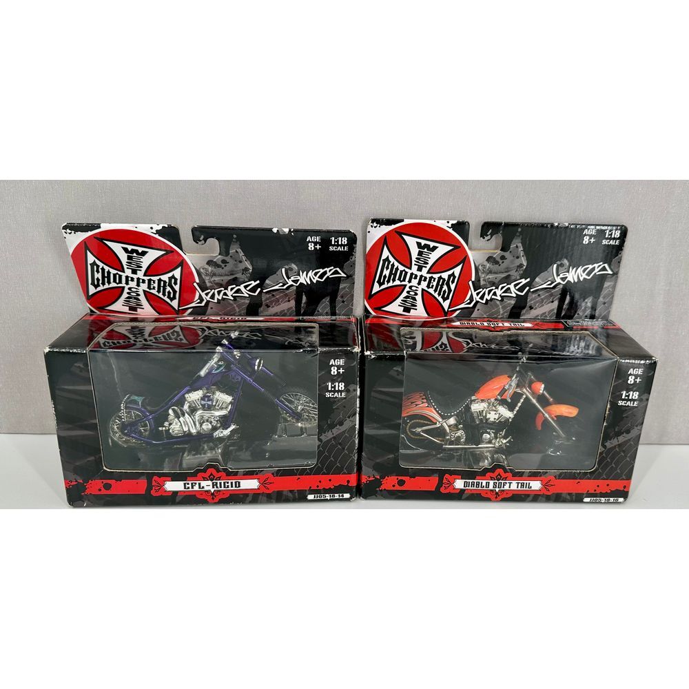 West Coast Choppers x Jessie James Lot of 2 Model‎ Motorcycles NIB